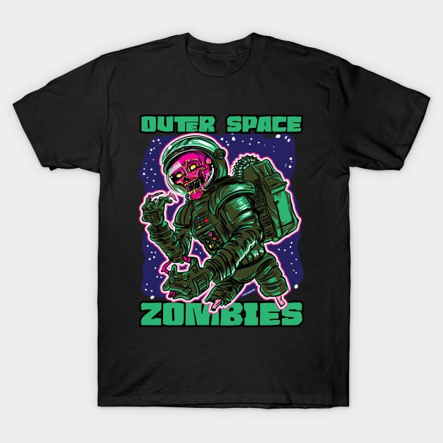 Outer Space Zombie Astronaut T-Shirt by eShirtLabs